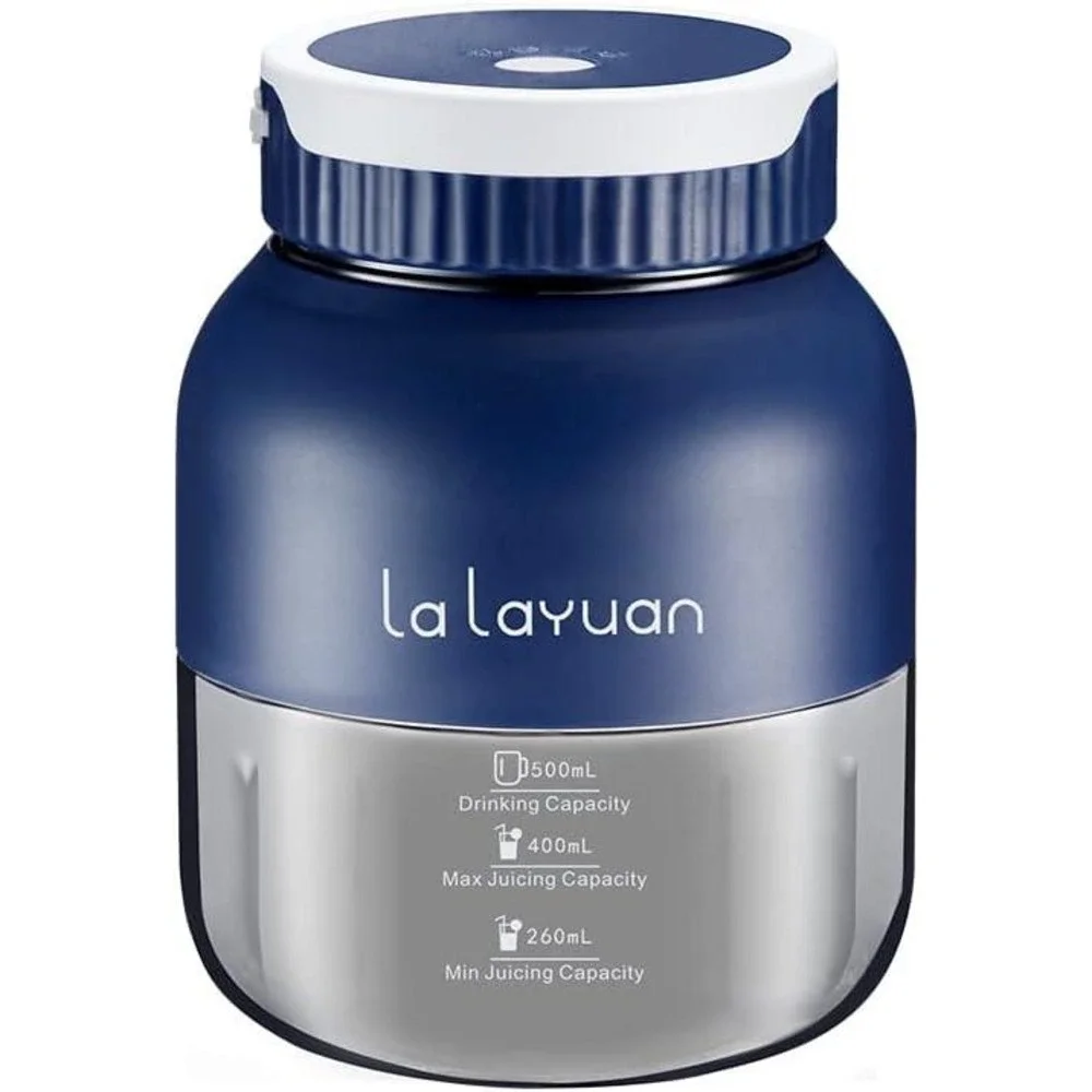LaLayuan Portable Blender Bottle 17oz for Shakes & Smoothies USB Rechargeable